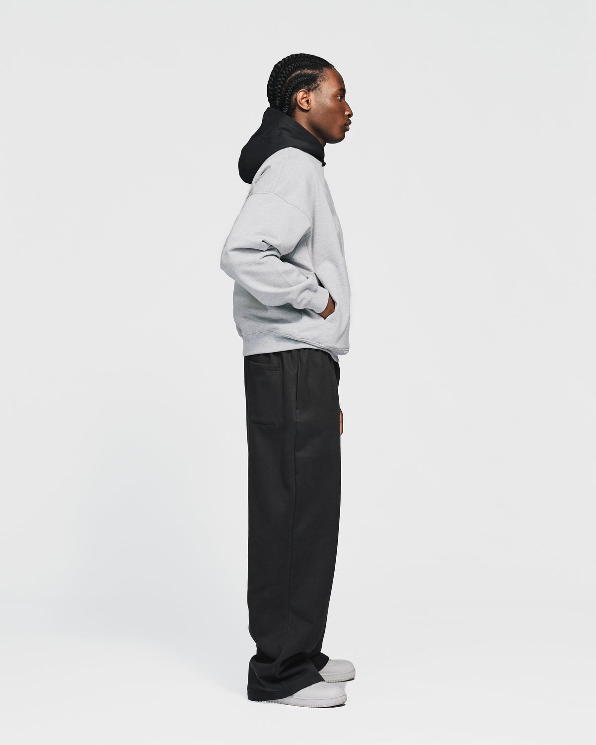 Two-Tone Hoodie - Grey