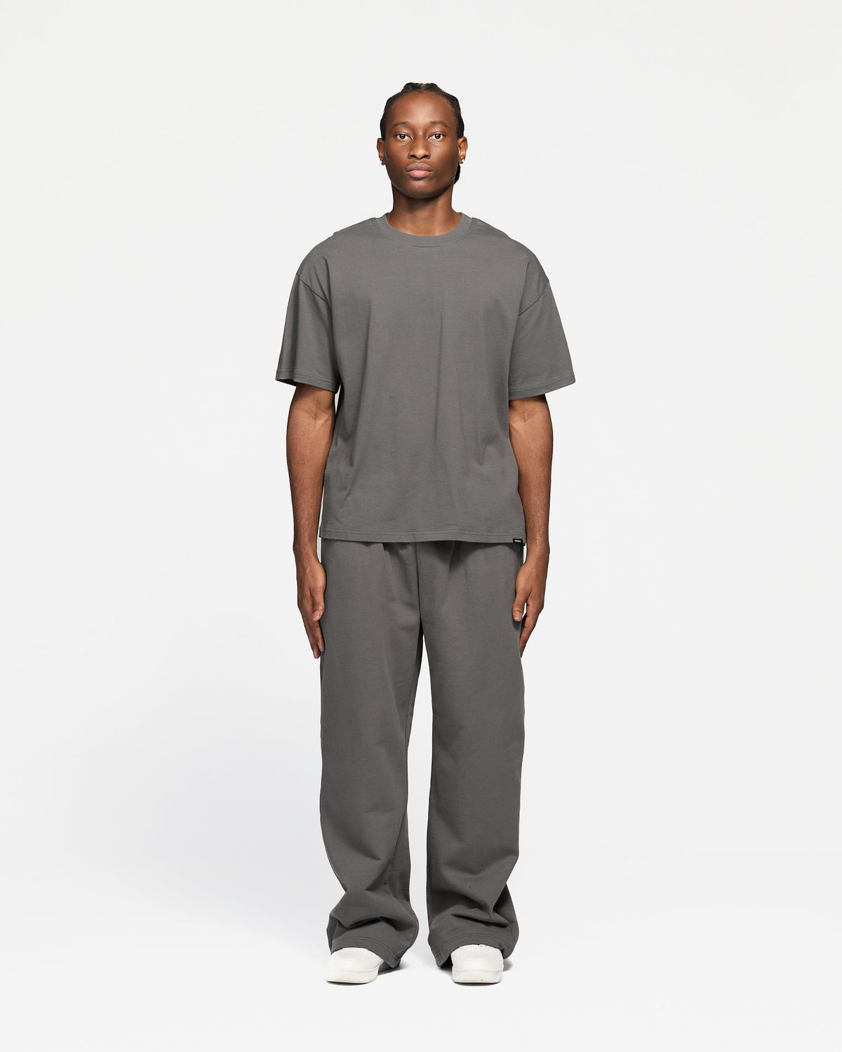 Drop Shoulder T-Shirt - Charcoal