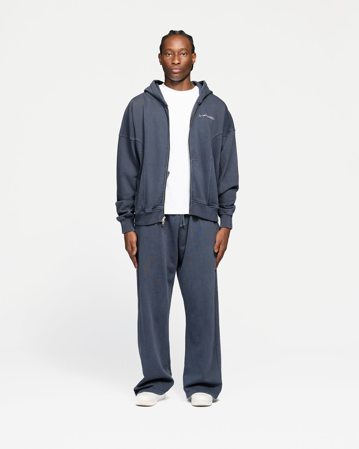 Signature Zip Hoodie - Vintage Navy