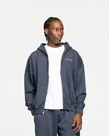Signature Zip Hoodie - Vintage Navy