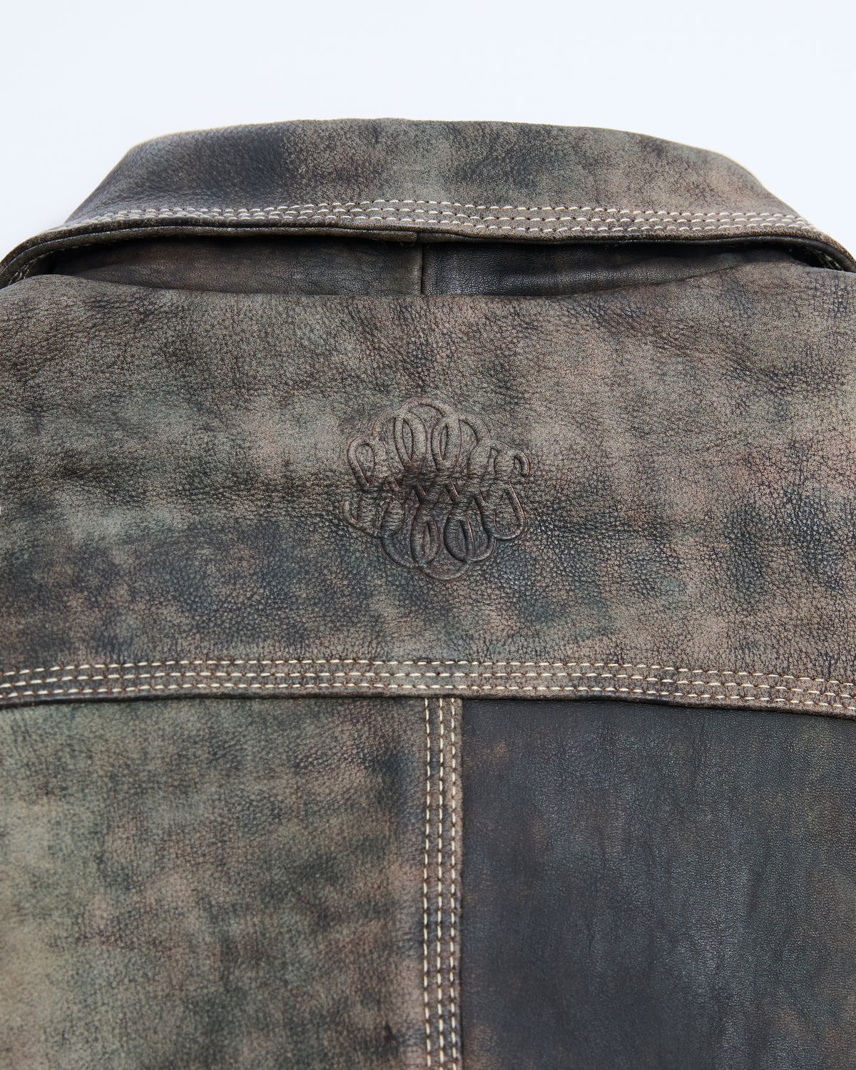 Leather Flight Jacket - Vintage Black