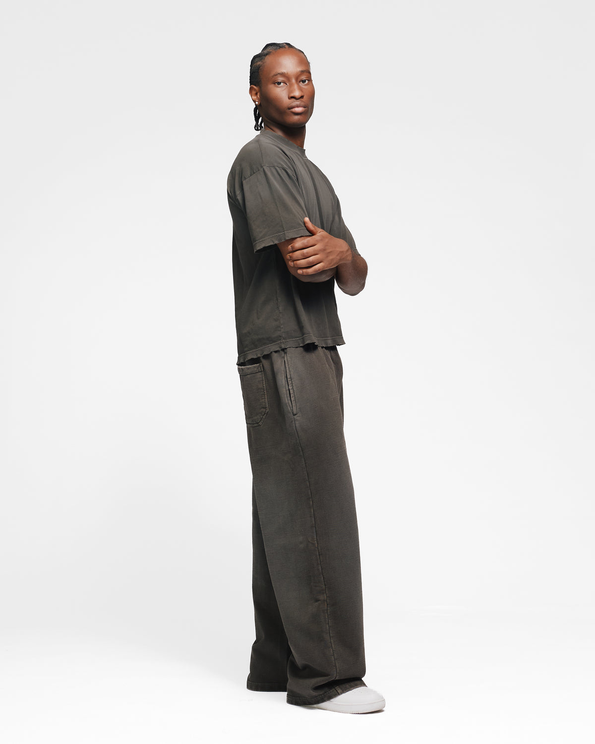 Drop Shoulder T-Shirt - Sunfaded Espresso