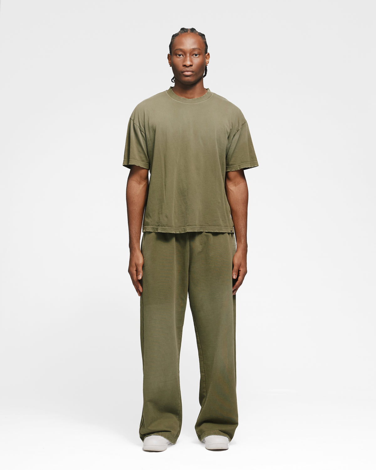 Drop Shoulder T-Shirt - Sunfaded Olive