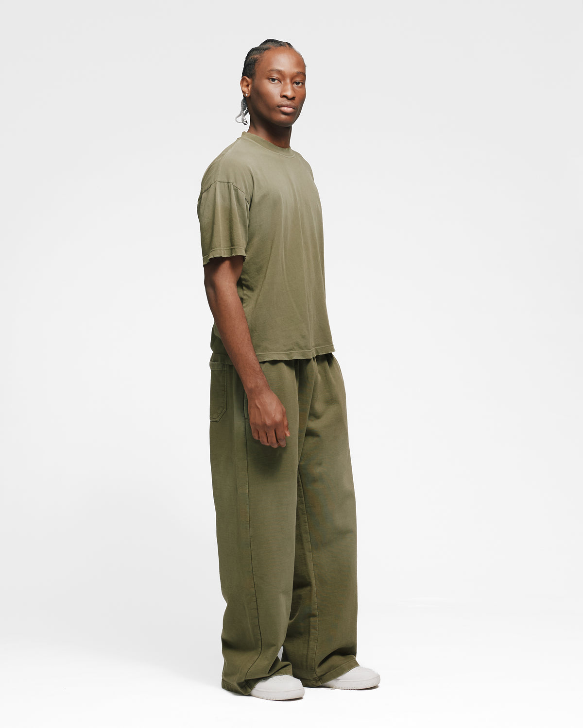 Drop Shoulder T-Shirt - Sunfaded Olive