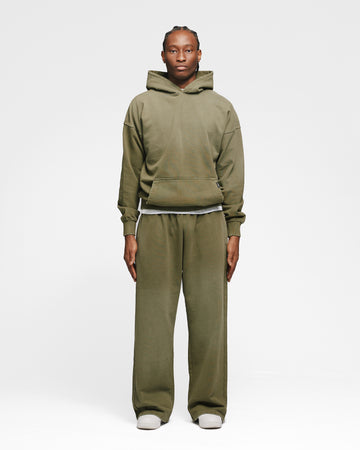 Drop Shoulder Hoodie - Sunfaded Olive