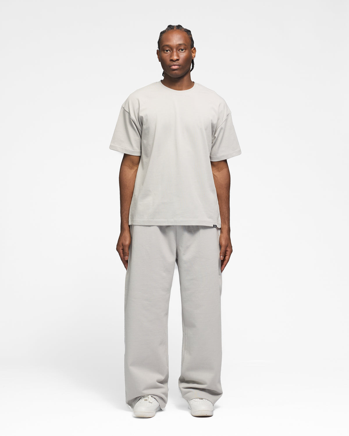 Drop Shoulder T-Shirt - Light Grey
