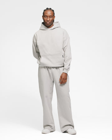 Drop Shoulder Hoodie - Light Grey