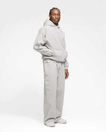 Drop Shoulder Hoodie - Light Grey