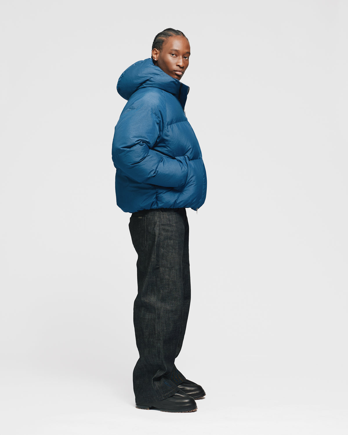 Hooded Puffer Jacket - Blue