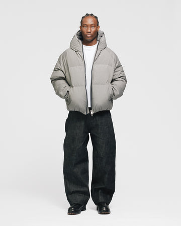 Hooded Puffer Jacket - Grey