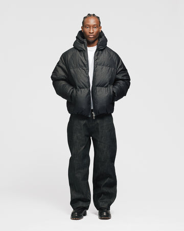 Hooded Puffer Jacket - Black