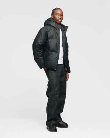 Hooded Puffer Jacket - Black