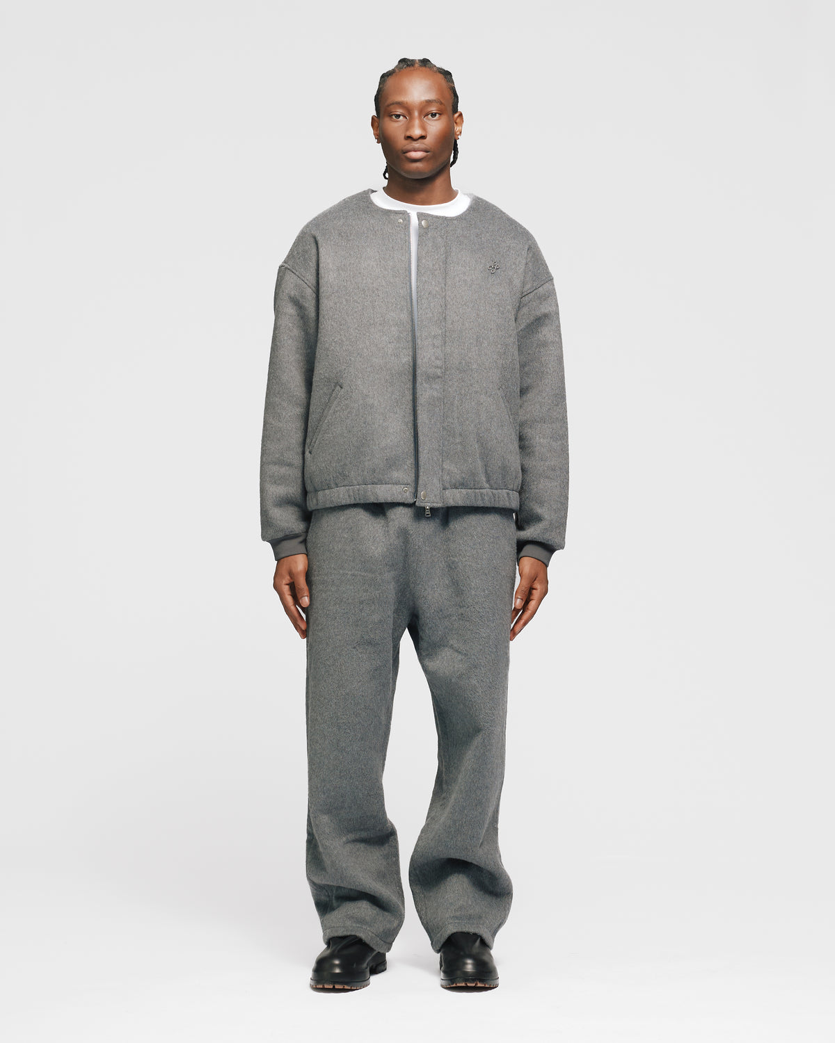 Wool Baggy Pant - Grey