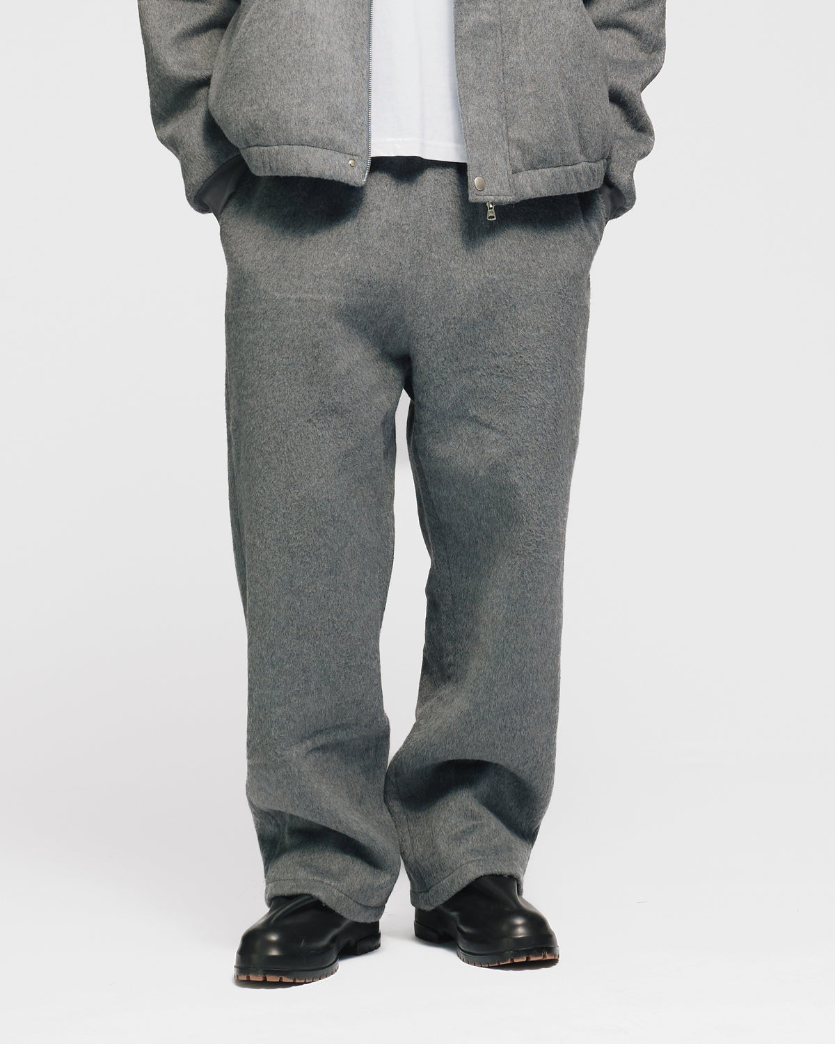 Wool Baggy Pant - Grey