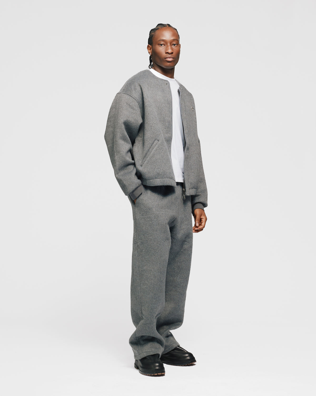 Wool Baggy Pant - Grey
