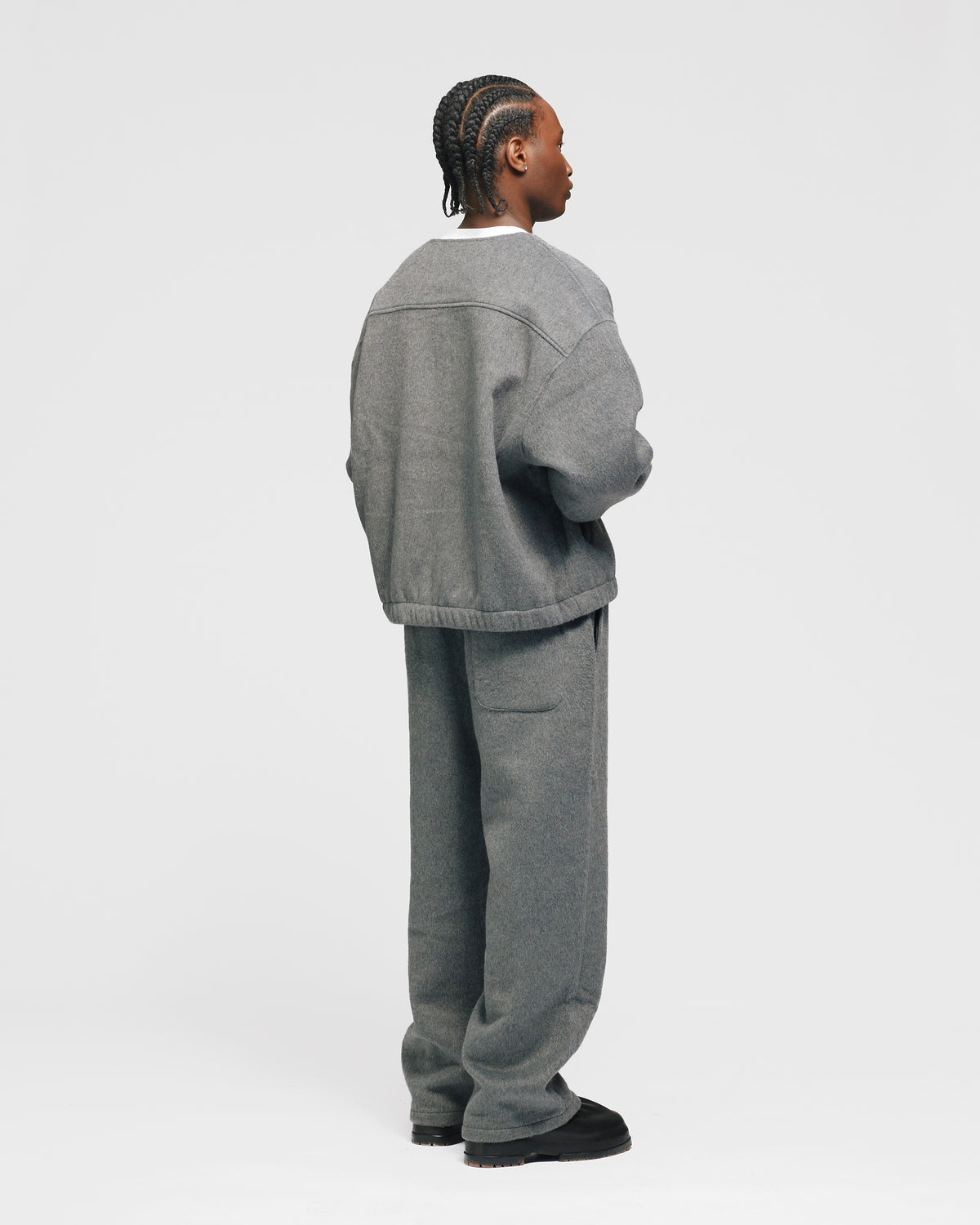 Wool Baggy Pant - Grey