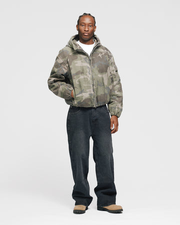Hooded Canvas Jacket - Camo