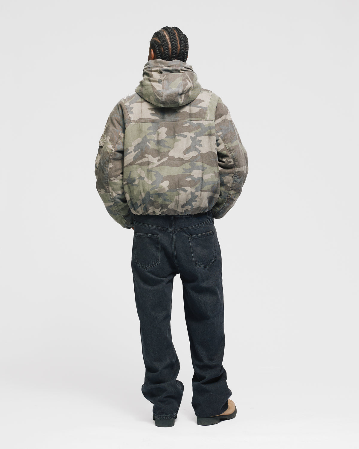 Hooded Canvas Jacket - Camo