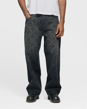 Baggy Laser Denim - Washed Black