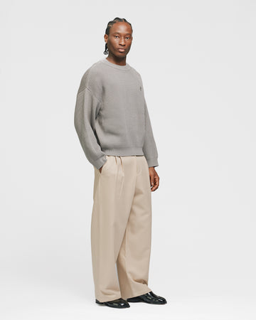 Signature Ribbed Sweater - Grey