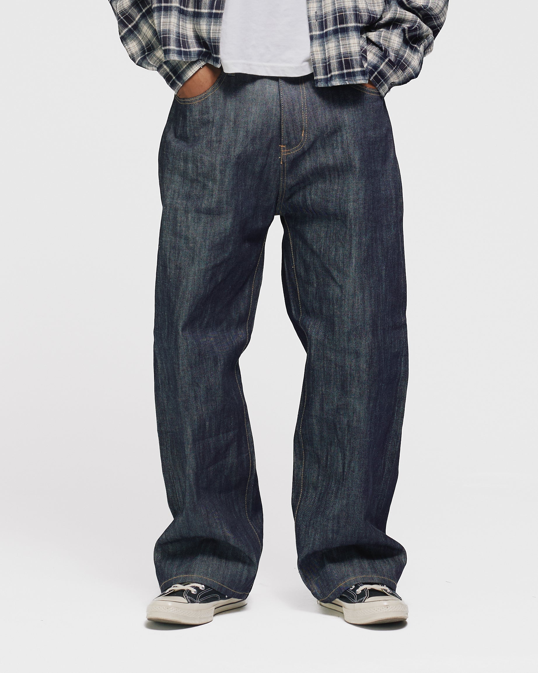 Baggy Raw Denim - Indigo