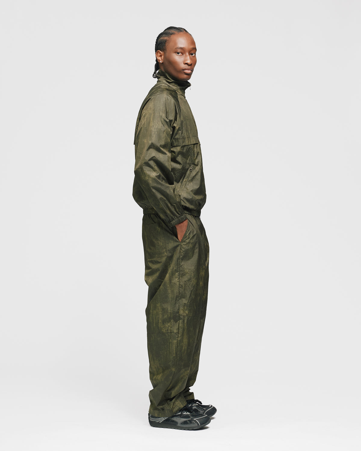 Baggy Nylon Pant - Olive