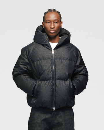 Hooded Puffer Jacket - Black