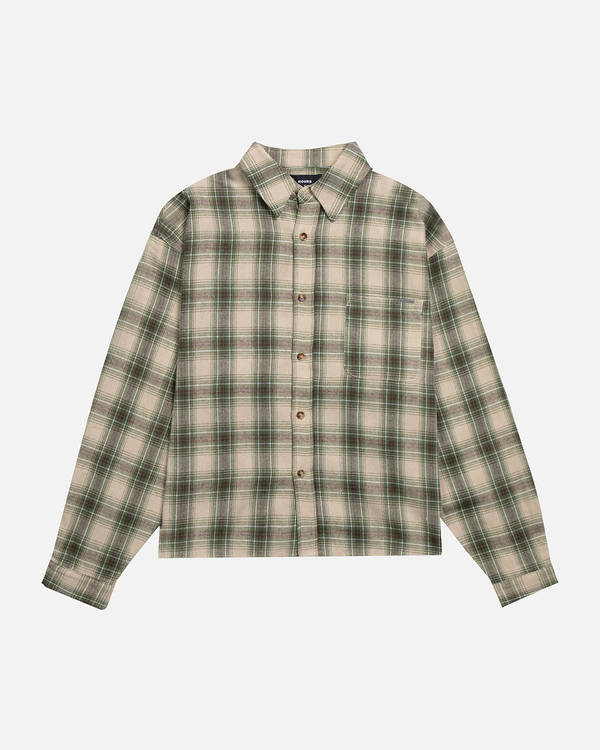 Cropped Flannel - Green