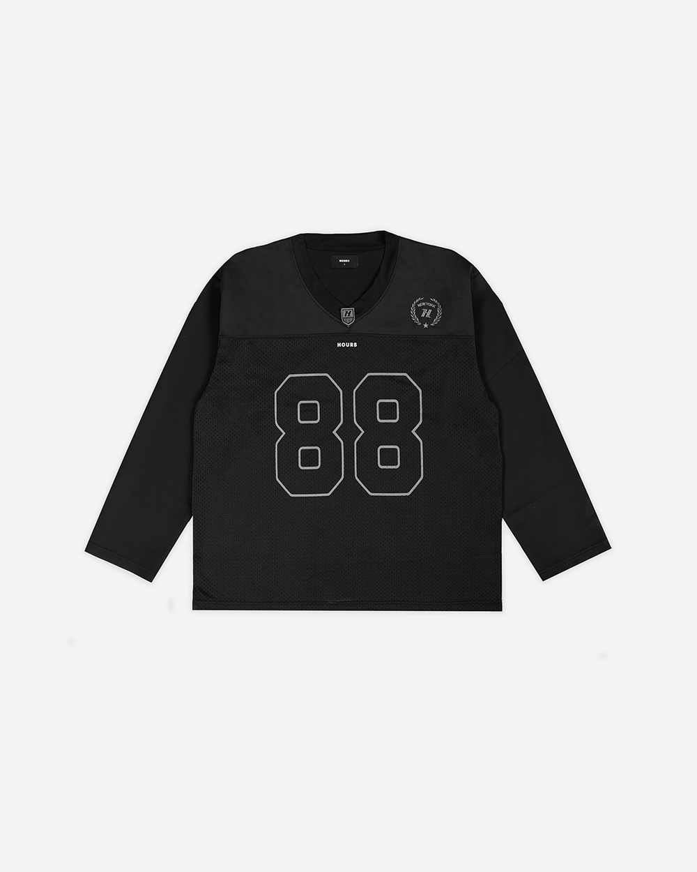 Hours Longsleeve Football Jersey Black