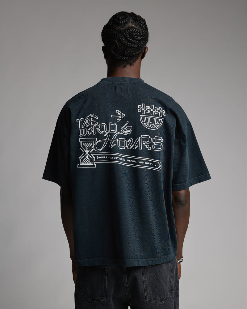 The World is Hours T-Shirt - Vintage Black