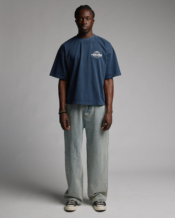 Hours International T-Shirt - Vintage Navy