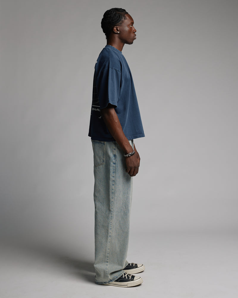 Hours International T-Shirt - Vintage Navy