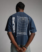 Hours International T-Shirt - Vintage Navy