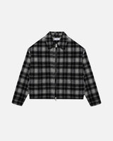 Flannel Zip Overshirt - Black