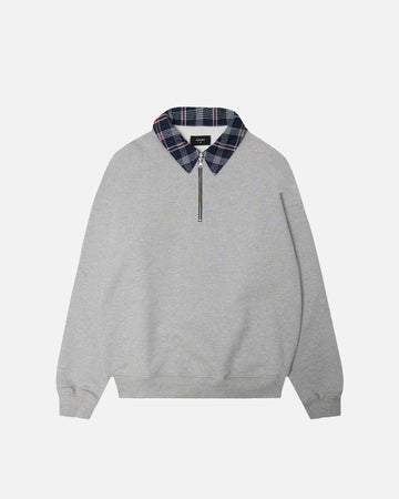 Flannel 1/4 Zip - Grey