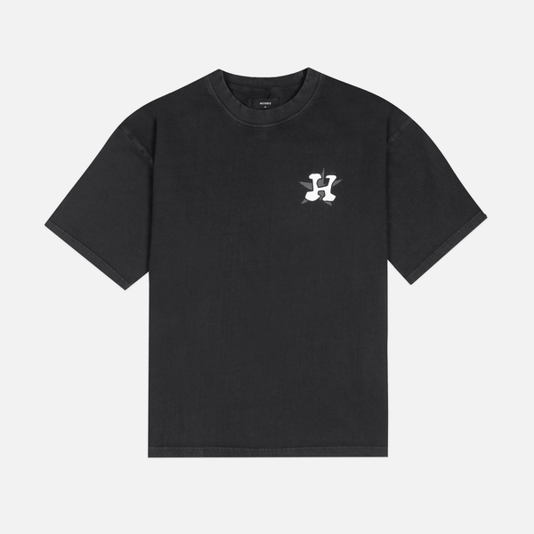 ★BADBLOOD★ Dark Classic Logo T-Shirt Black w-tee25-035 Purple Brand Liquid Wordmark T-Shirt – Puffer Reds