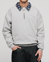 Flannel 1/4 Zip - Grey