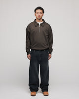 Drop Shoulder 1/4 Zip - Espresso