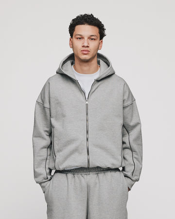 Arc Zip Hoodie - Grey