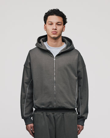 Arc Zip Hoodie - Charcoal