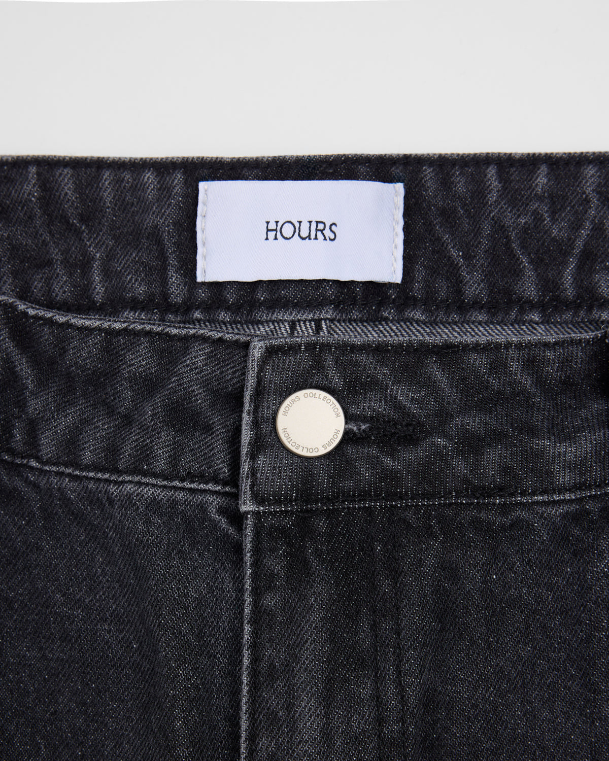 Flare Denim Pants - Washed Black