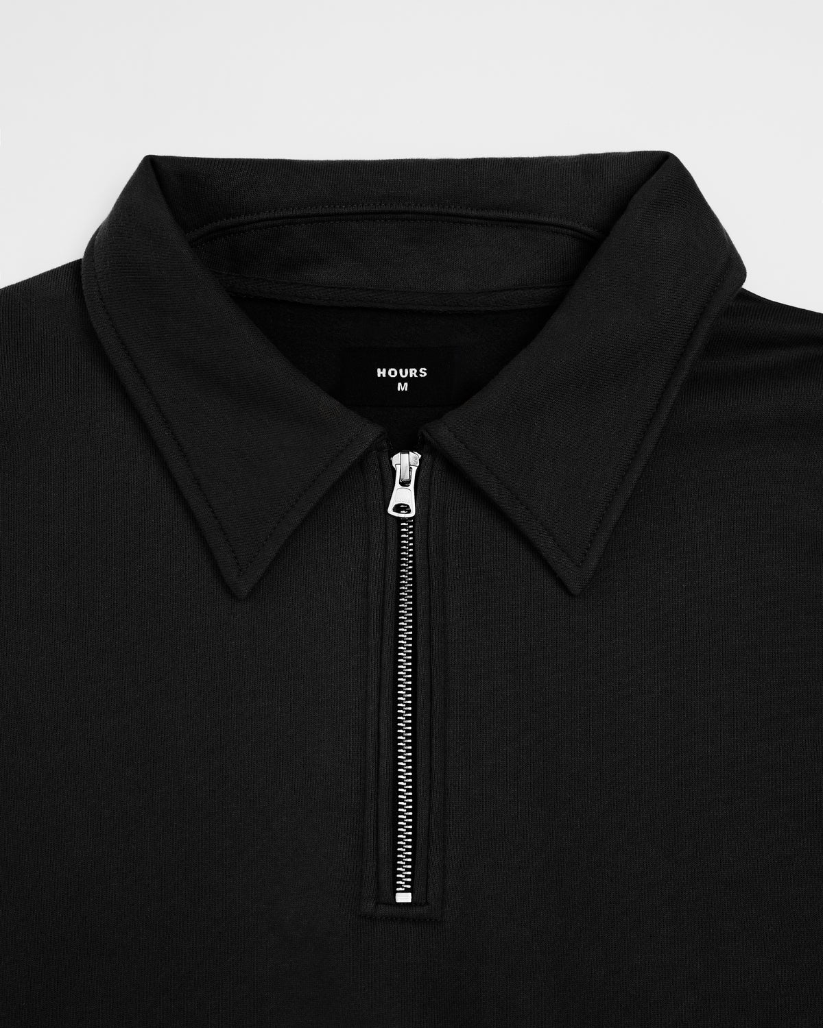 Drop Shoulder 1/4 Zip - Black