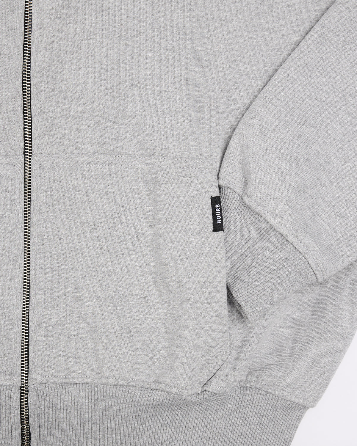 Drop Shoulder Zip Hoodie - Grey