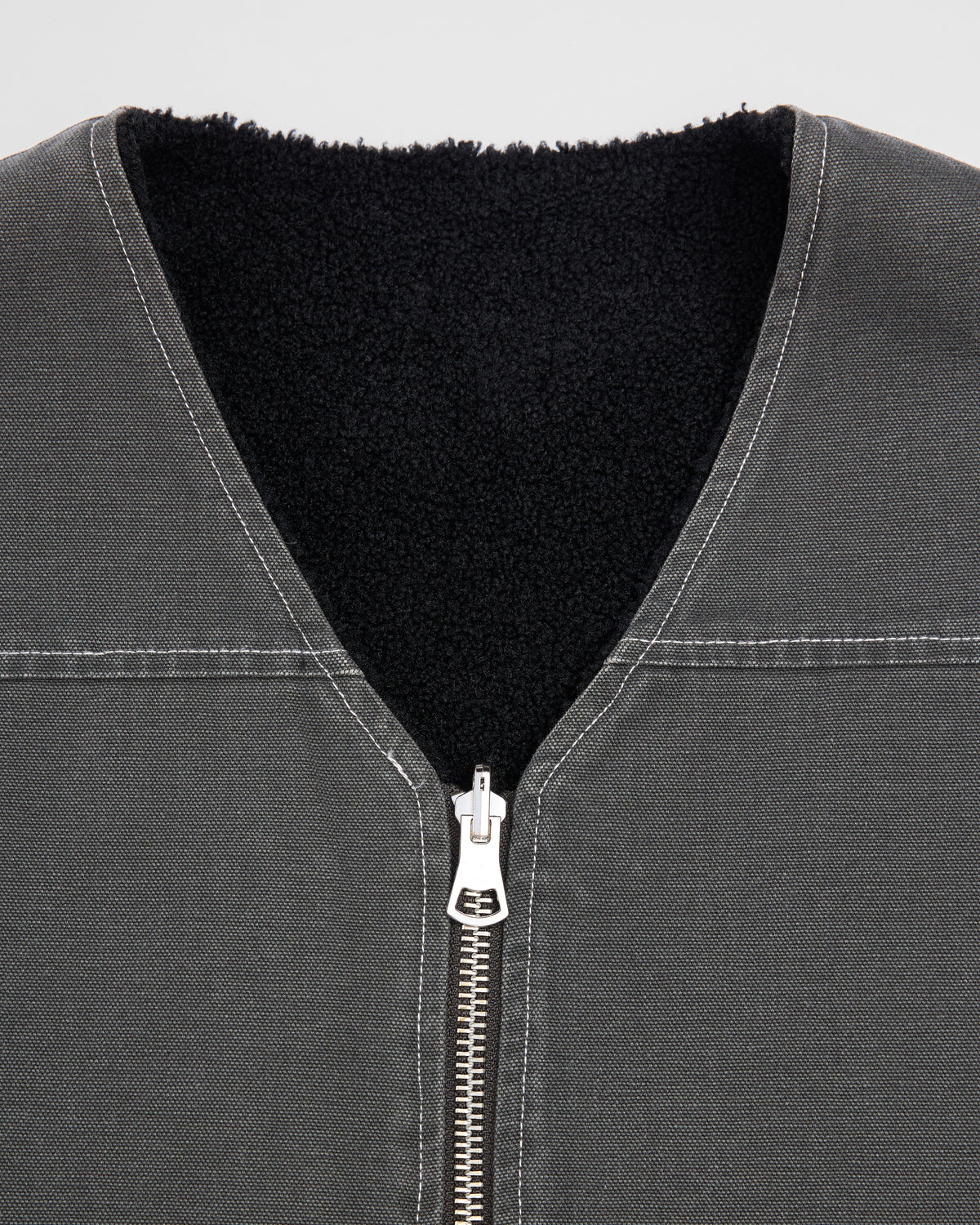 Reversible Workwear Vest - Washed Grey