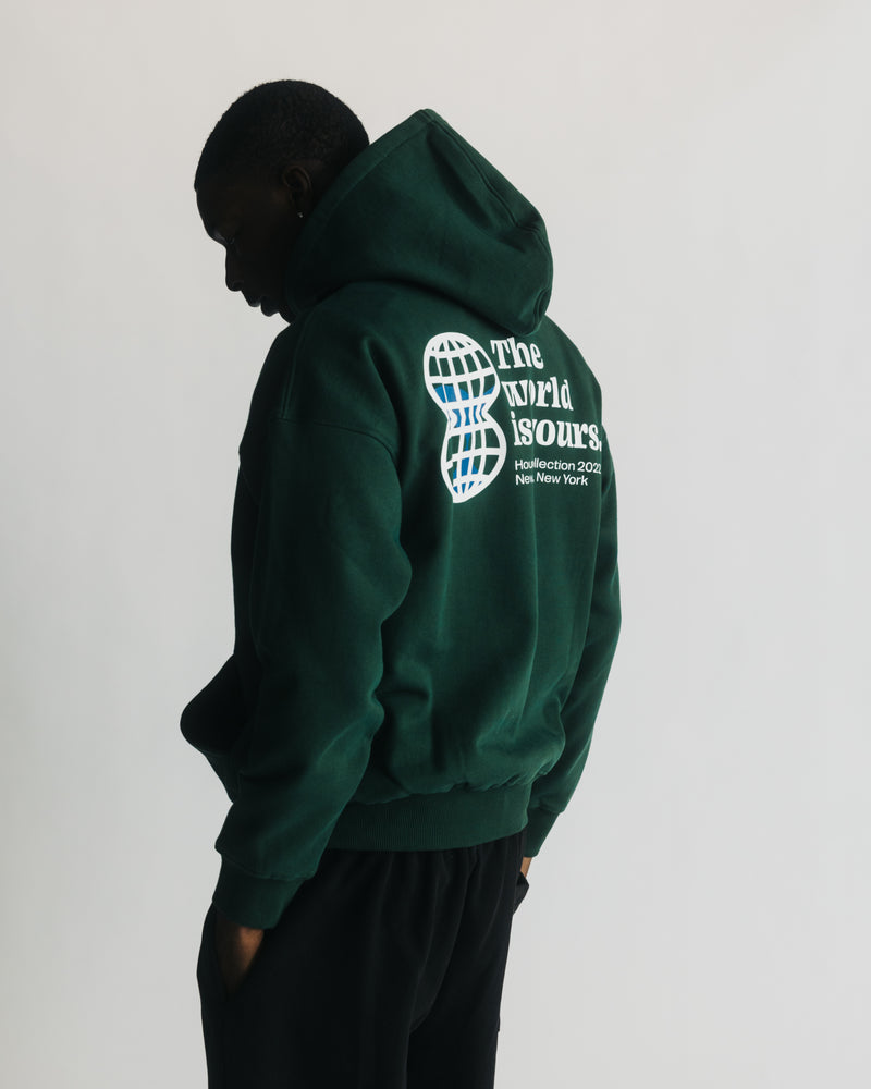 The World is Yours Hoodie - Forest Green