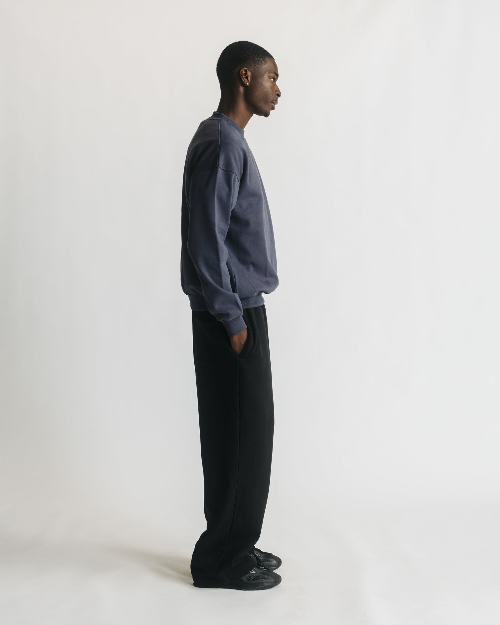 Drop Shoulder Crewneck - Midnight – Hours