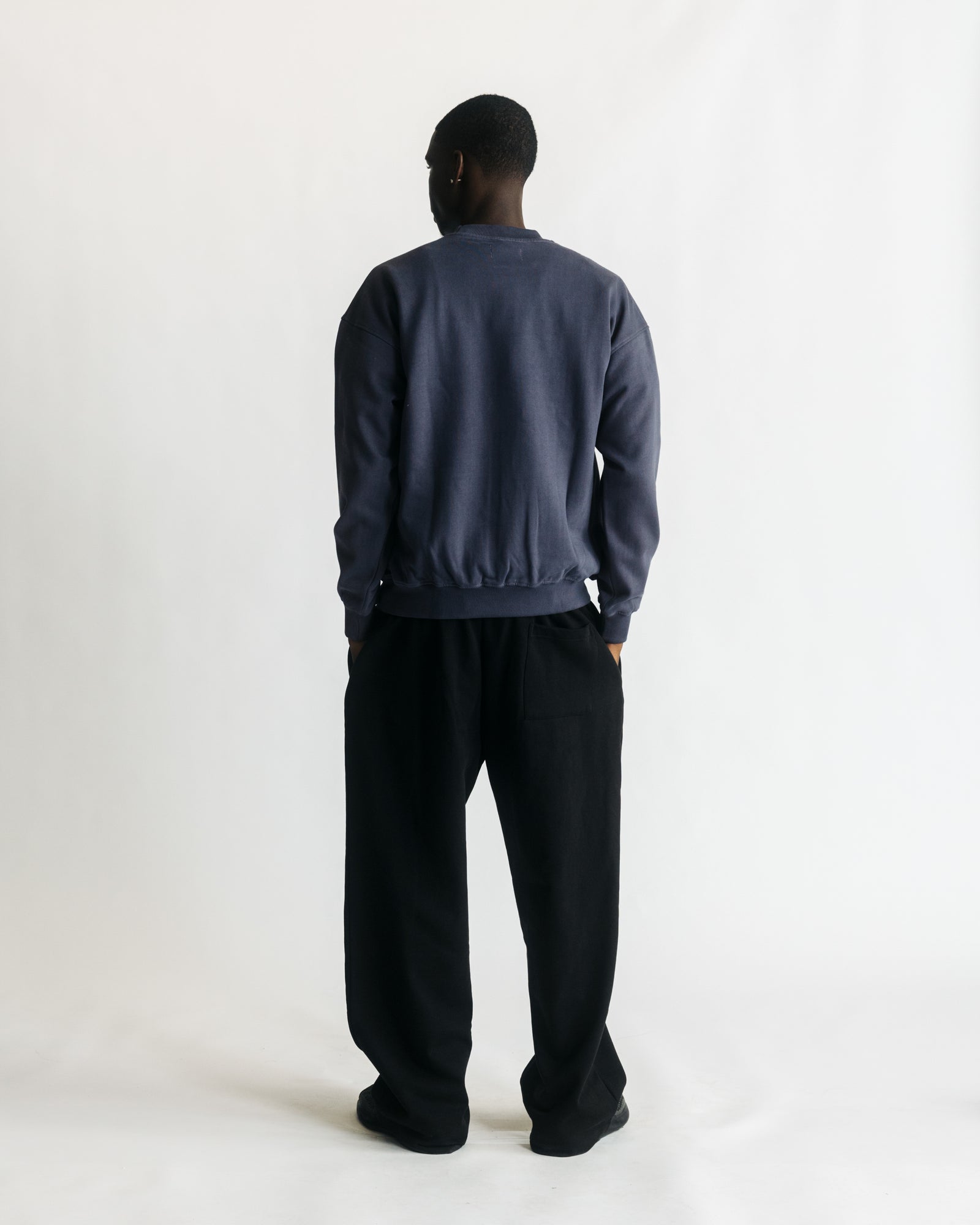 Drop Shoulder Crewneck - Midnight – Hours