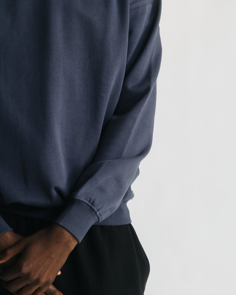 Drop Shoulder Crewneck - Midnight