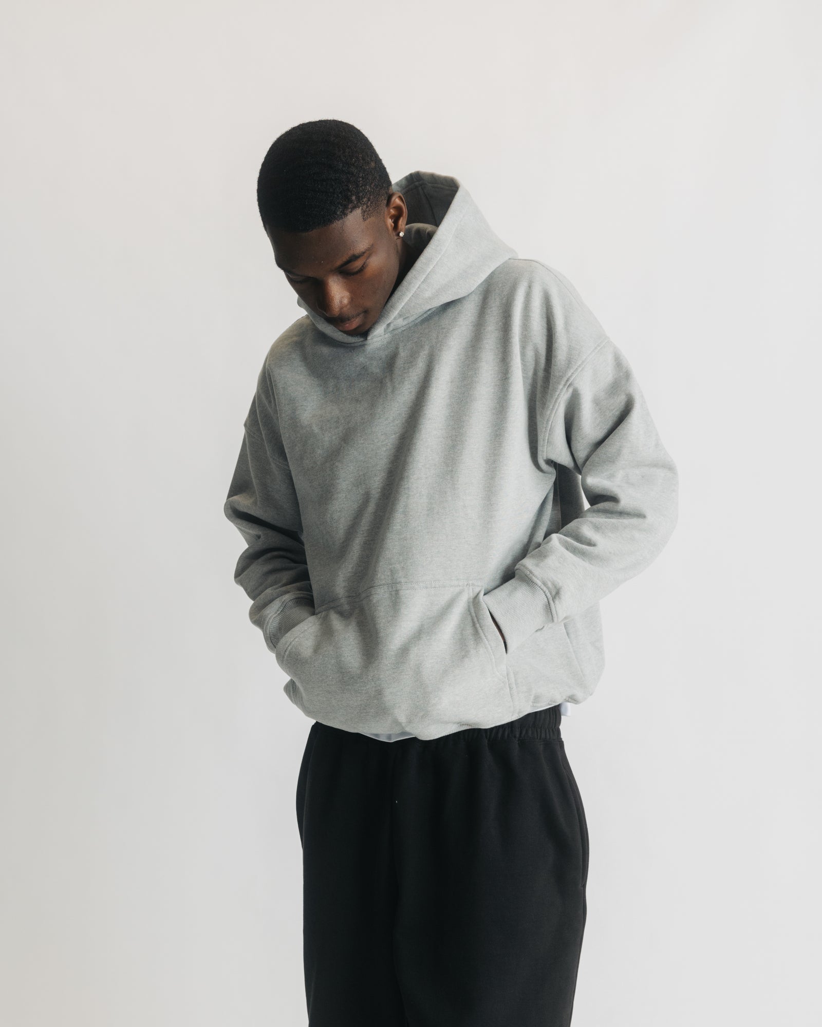 POWER SHOULDER SHORT SWEAT TOPS グレー POWER SHOULDER SHORT SWEAT TOPS グレー POWER SHOULDER SHORT