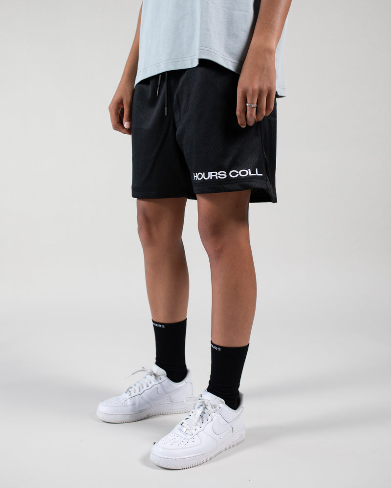 Hours Coll Mesh Shorts - Black